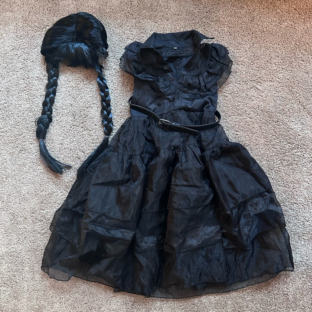 Kids Wednesday Addams costume